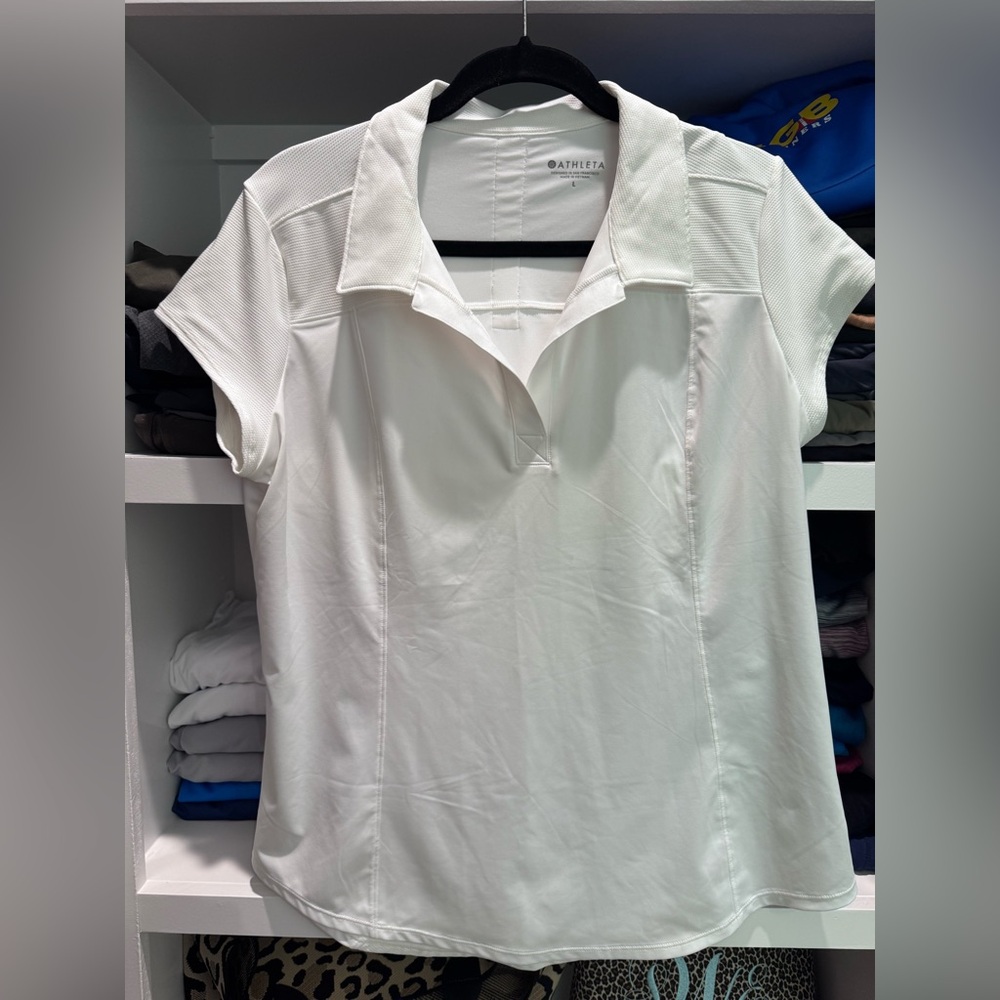 Athleta Women's White Polo Top